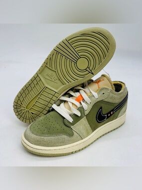Air Jordan 1 SE Craft Low Sky J Light Olive Nike Sneaker Shoes-Mens 7 Womens 8.5